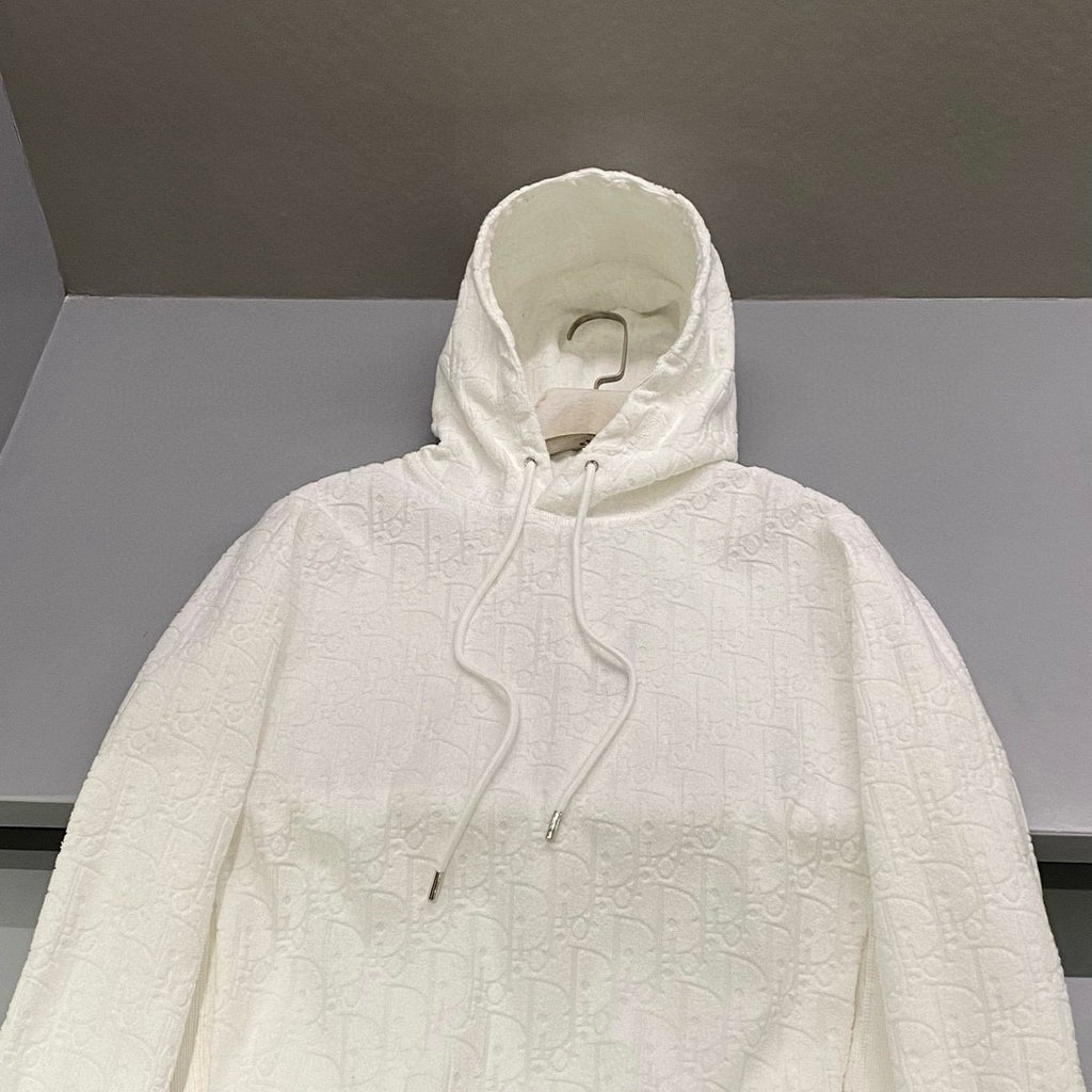 Dior Men's Spring/Autumn Solid Colour Letter Jacquard Drawstring Long Sleeve Hoodie Hooded #77724