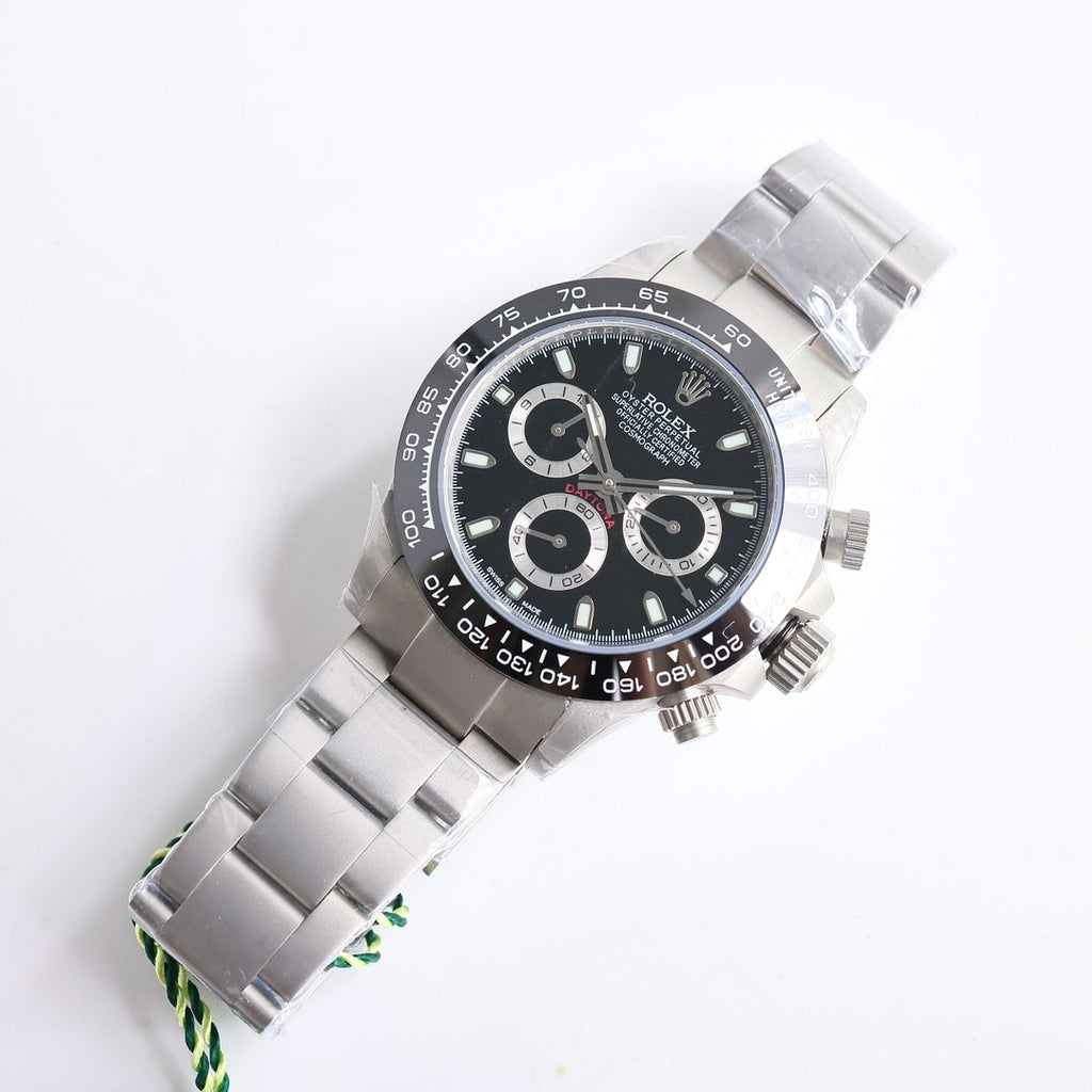 Rolex Mens Rolex Dinatone Case Strap 904L Steel Mechanical Watch Black Dial Wristwatch ?#71588