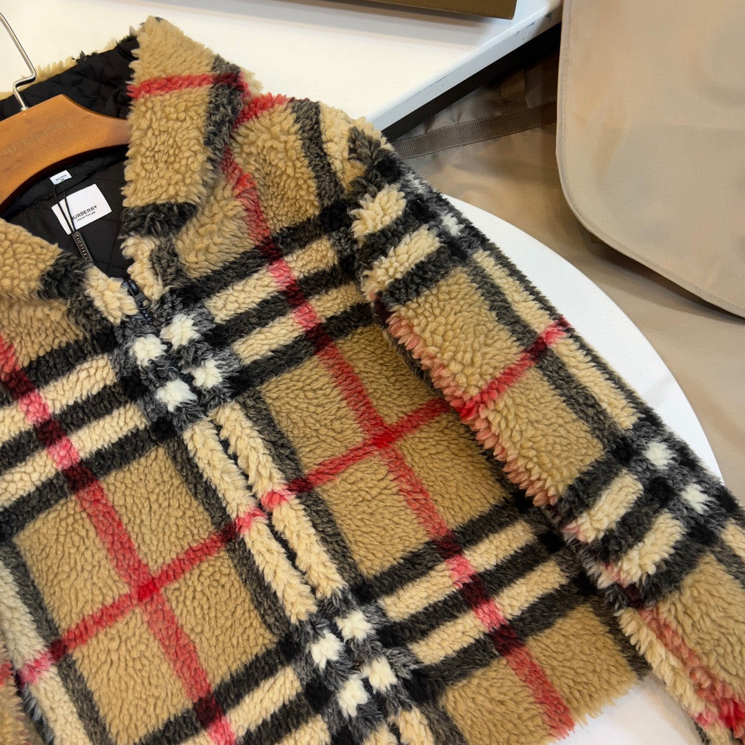 Burberry Check Fleece Hooded Jacket #96751