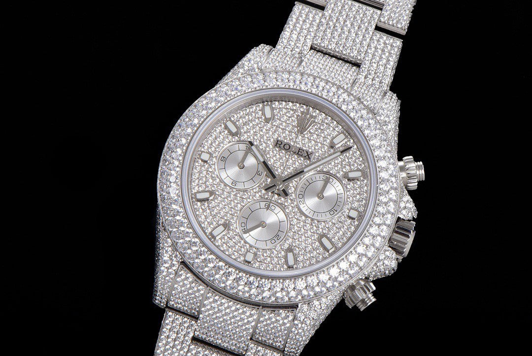 Rolex Men's 904 Steel Mechanical Watch with Stars and Diamonds #72568