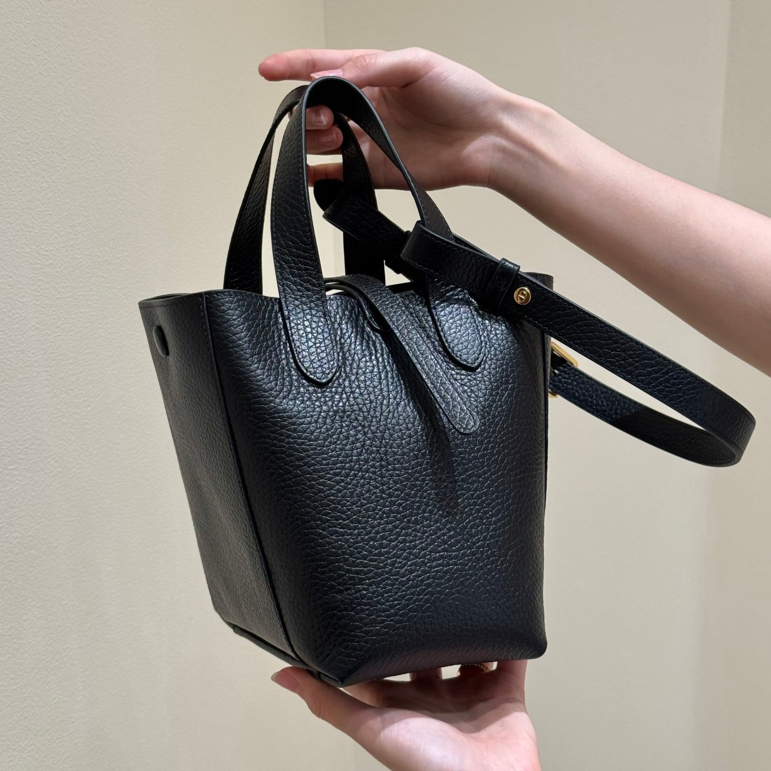 Dior Signature Women's Monogram Printed Solid Colour Grained Cowhide Leather Shoulder Tote Bucket Bag Bags #76662