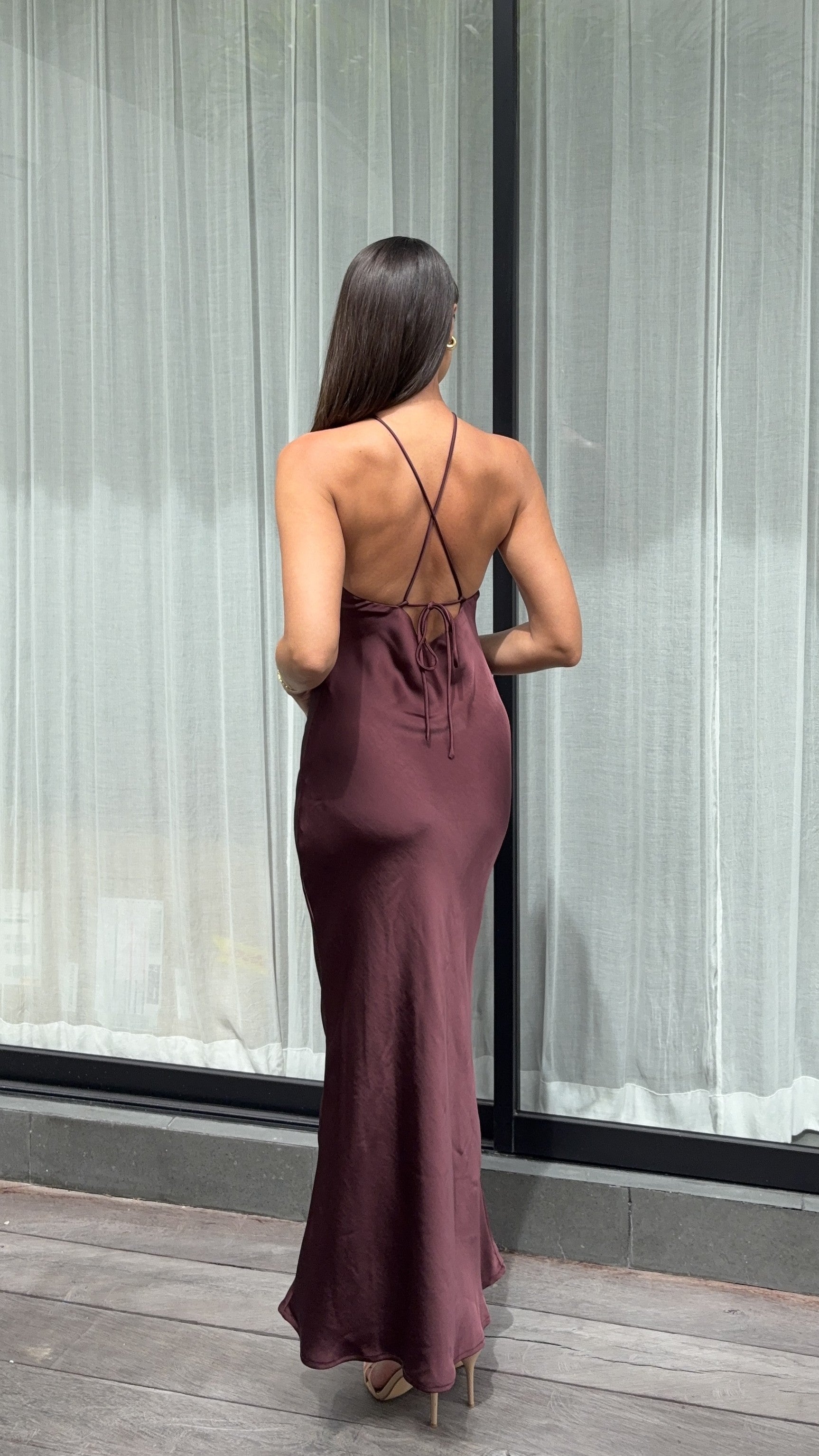 Chiara Maxi Dress - Chocolate