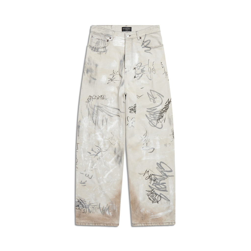 Balenciaga Graffiti Loose Fit Denim Pants Ngvp #6578