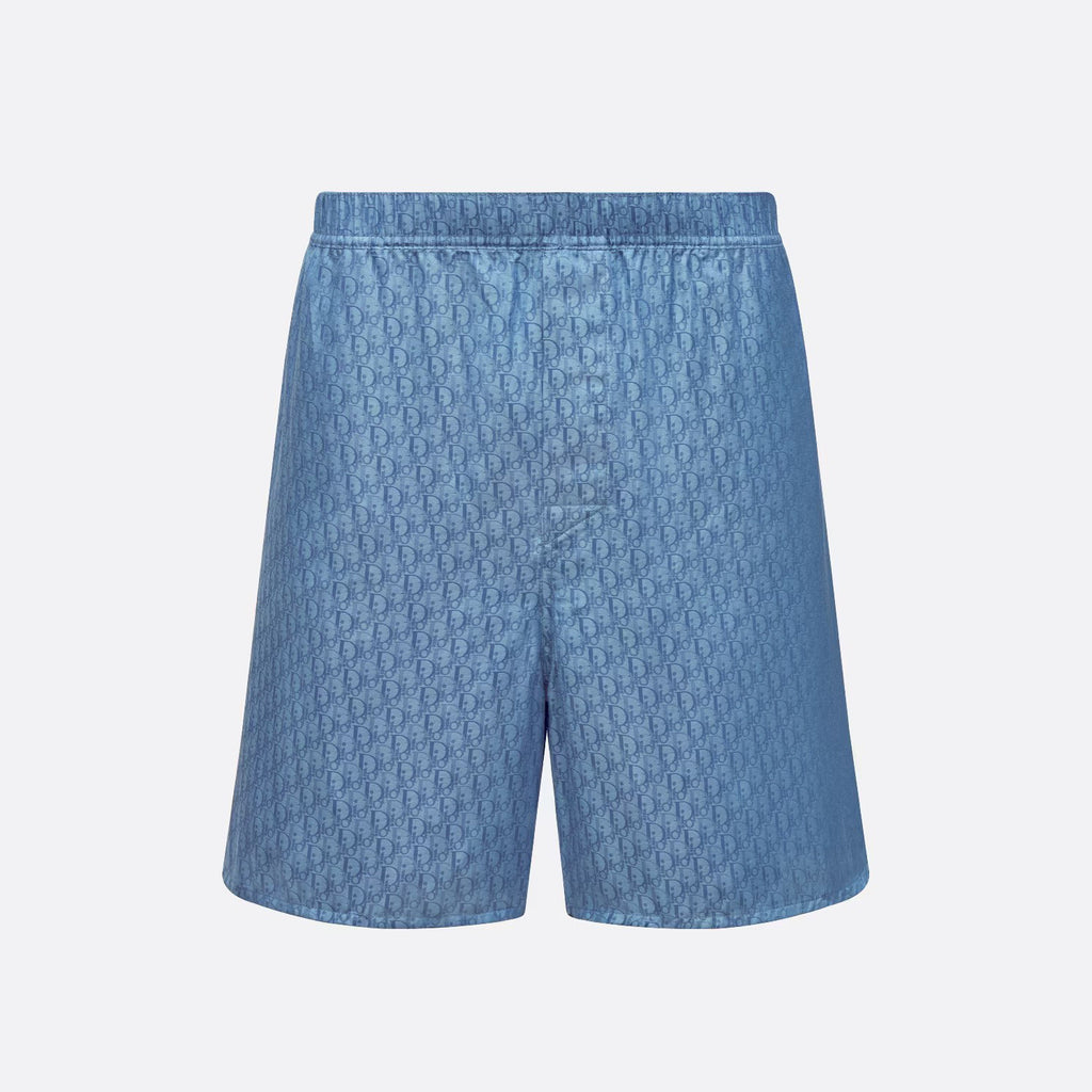 Dior Men's Summer Solid Color Letter Printed V-Neck Single Breasted Short Sleeve Shirt Elastic Waist Shorts Pants Set Suit #99769