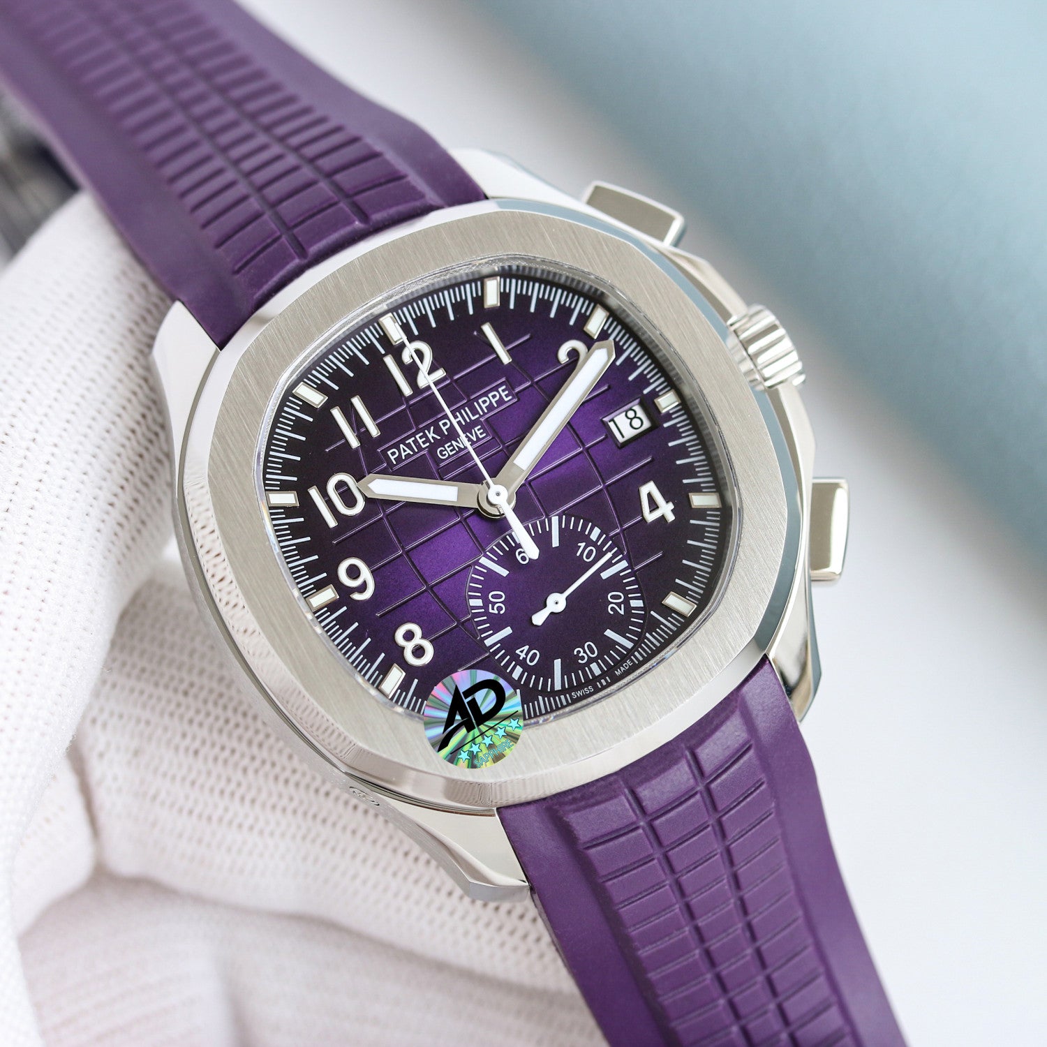 Patek Philippe Aquanaut Men's Solid Color Automatic Mechanical Movement Rubber Strap 42.2 mm Case Watch #77942