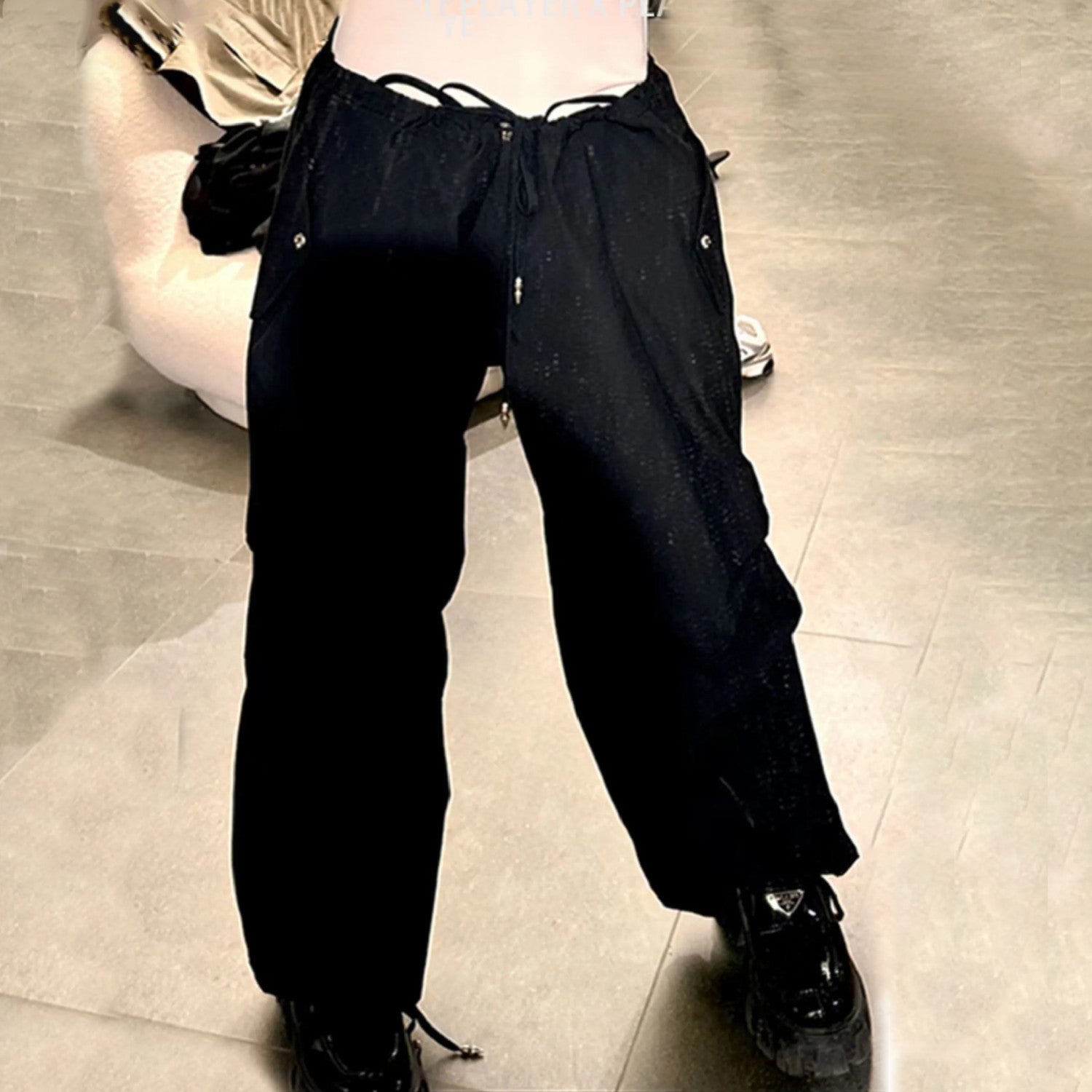 Chrome Hearts Men's Women's Spring And Summer Solid Color Wide Leg Loose Pants Drawstring Metal Button Retro High Street Casual Pants Ngvp #8294