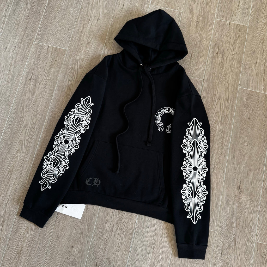 Chrome Hearts Side Floral Leg Pattern Hooded Sweatshirt Pants #375724