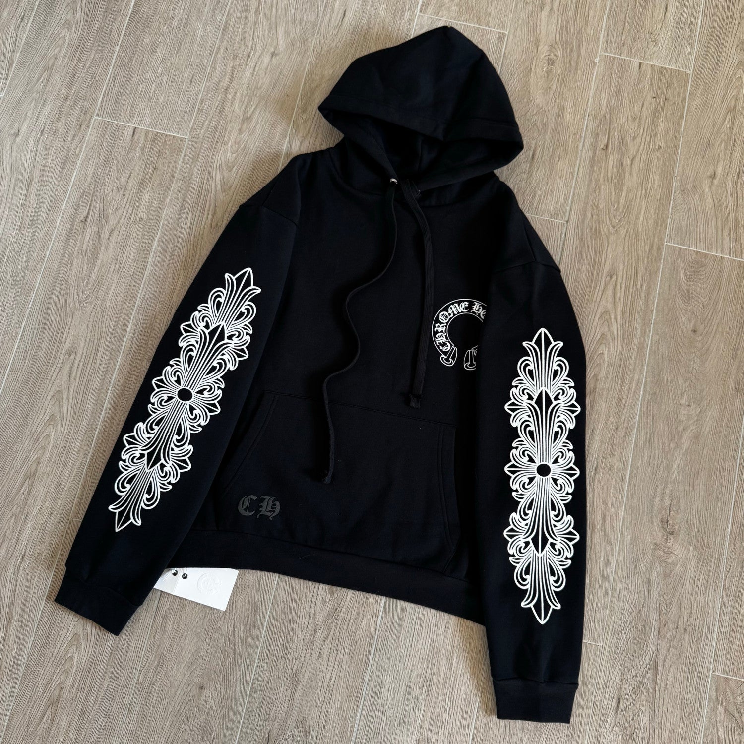 Chrome Hearts Side Floral Leg Pattern Hooded Sweatshirt Pants #375724