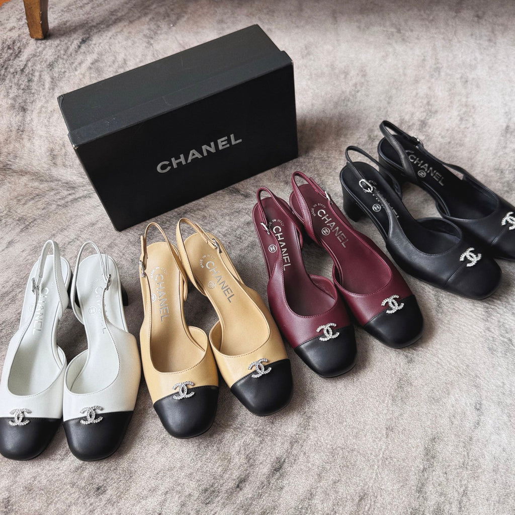 Chanel Cc Diamond Logo Lambskin High Heel Sandals #336670