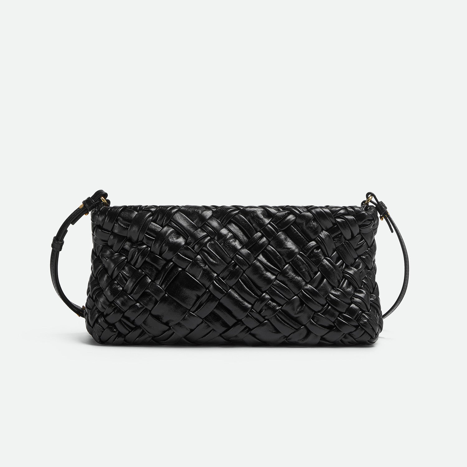 Bottega Veneta Kalimero Cha-Cha Women's Solid Color Zipper Closure Woven Cow Leather Tote Shoulder Bag Bags #75864
