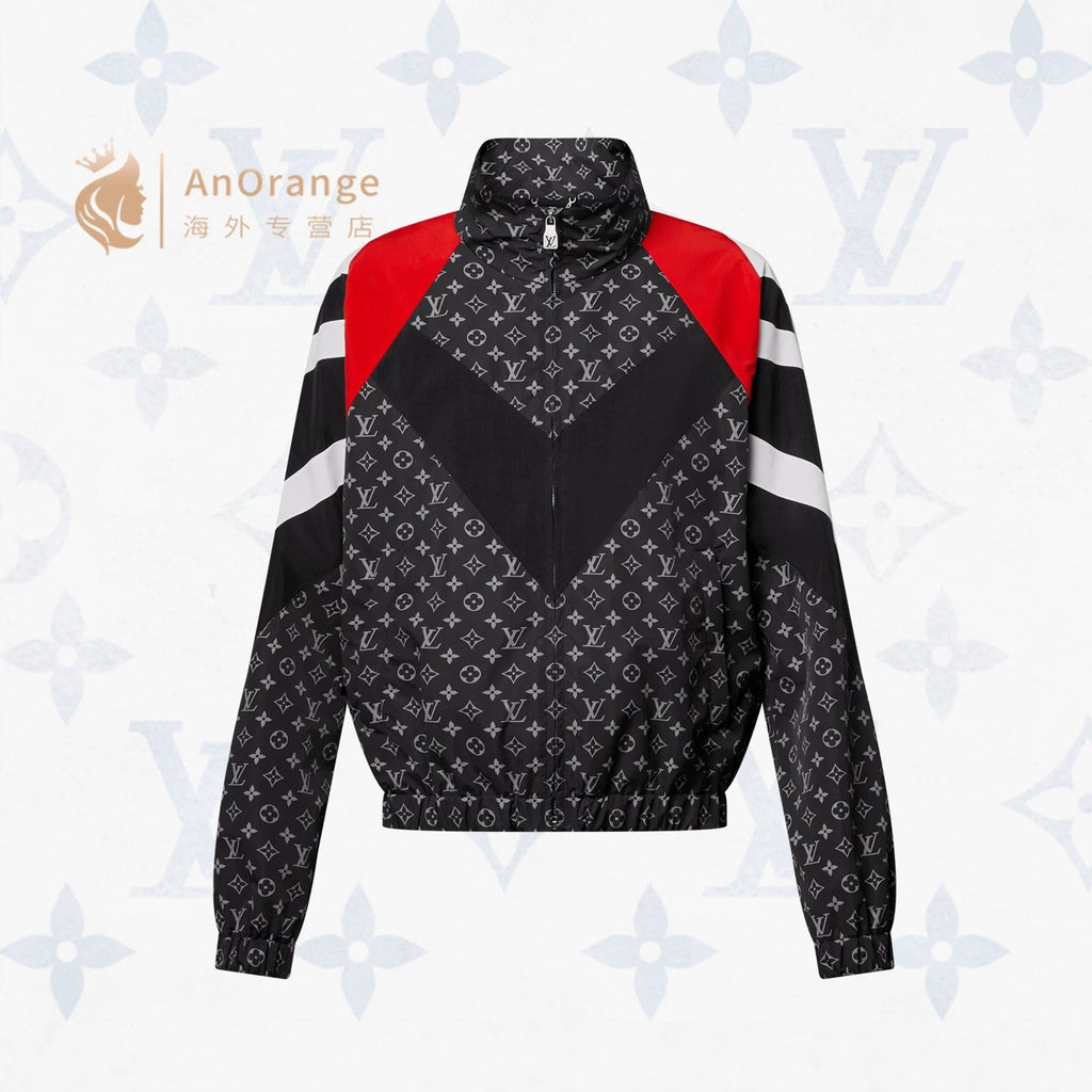 Louis Vuitton Men's Spring/Summer Fashion Casual Classic Printed Pattern Color Block Zipper Cuff Elastic Sports Jacket #78343