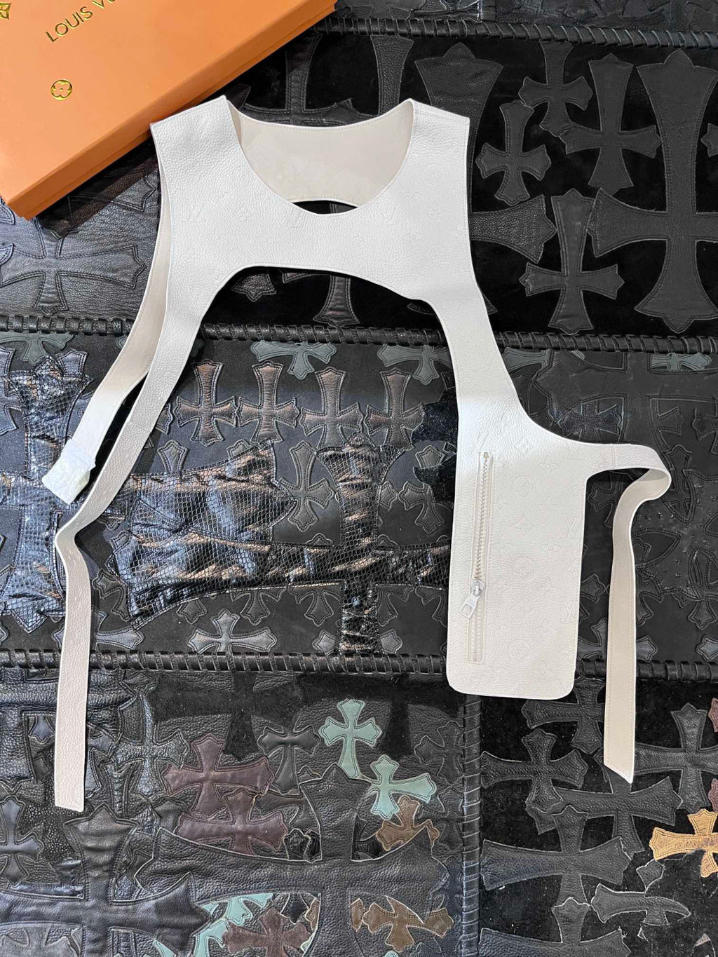 Louis Vuitton Leather Printed Vest With Accessories #22172
