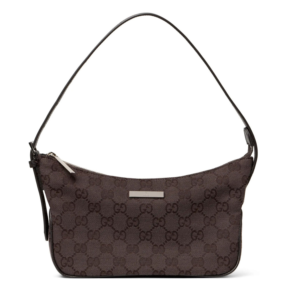 Gucci Lady Lunetta Collection Small Shoulder Bag Deep Blue Gg Denim Sand Brown And Dark Brown Classic Elegant And Stylish Shoulder Bag Bags 874743FAF7X2543 #84293A