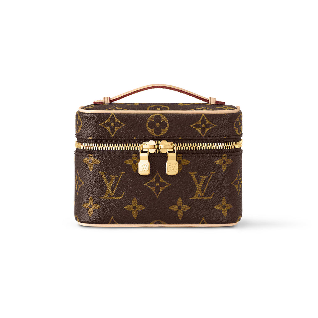 Louis Vuitton NICE NANO Women's Solid Color Classic Printed Leather Zipper Chain Makeup Bag Handbag Bags #77967