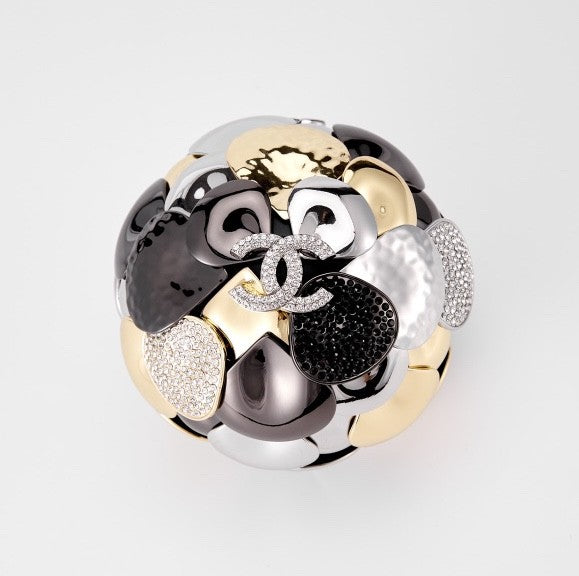 Chanel Collector's Series Camellia Ball Evening Clutch A Exquisite And Sophisticated Work Of Art Handcrafted From Solid Brass Bags Bag #195670