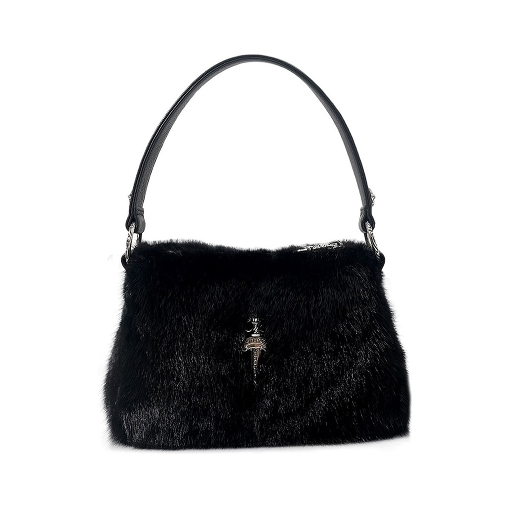 Chrome Hearts Women's Fashion Classic Leather Sword Jacquard 925 Sterling Silver Jewelry Solid Color Underarm Bag Small Handbag Bags K680 #81574
