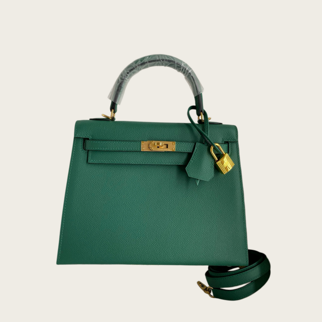 Hermes Kelly 25cm/28cm/32cm Epsom Original Leather Top-Grade Leather Handbag Bag Handcrafted Leather Bag From The Original Factory's Premium Custom Collection #194844