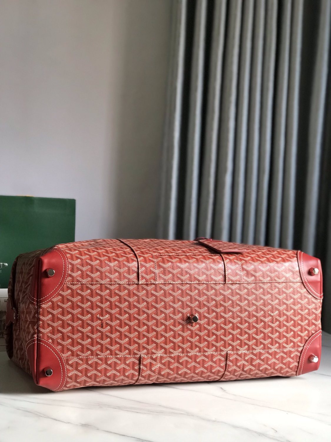 GOYARD Bowling45 Men's And Women's Fashion Classic All-over Print Zipper Closure Canvas Leather Oversized Travel Bag Bags BOWLIN045TY33CL33P #78364