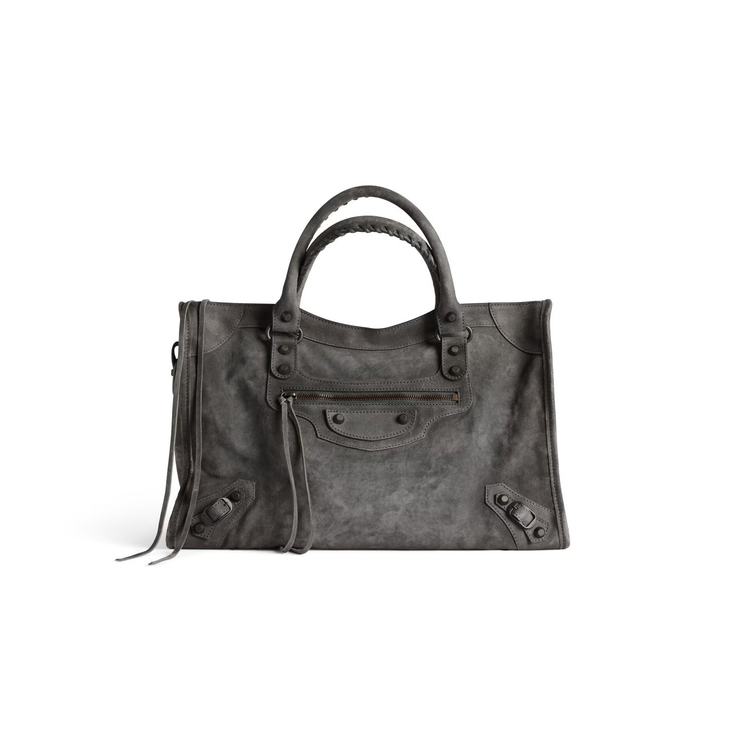 Balenciaga LE CITY Medium Handbag Women's Fashion Luxury Solid-Colour Suede Tote Bag Crossbody Bag Bags 8230582AB2A1143 Ngvp #2434