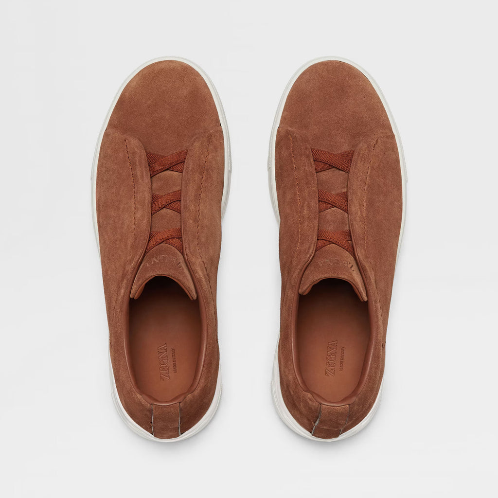 Ermenegildo Zegna Triple Stitchâ„?Men's Fall/Winter Fashion Luxury Casual Flat Low-Top Suede Loafers Shoes #79421