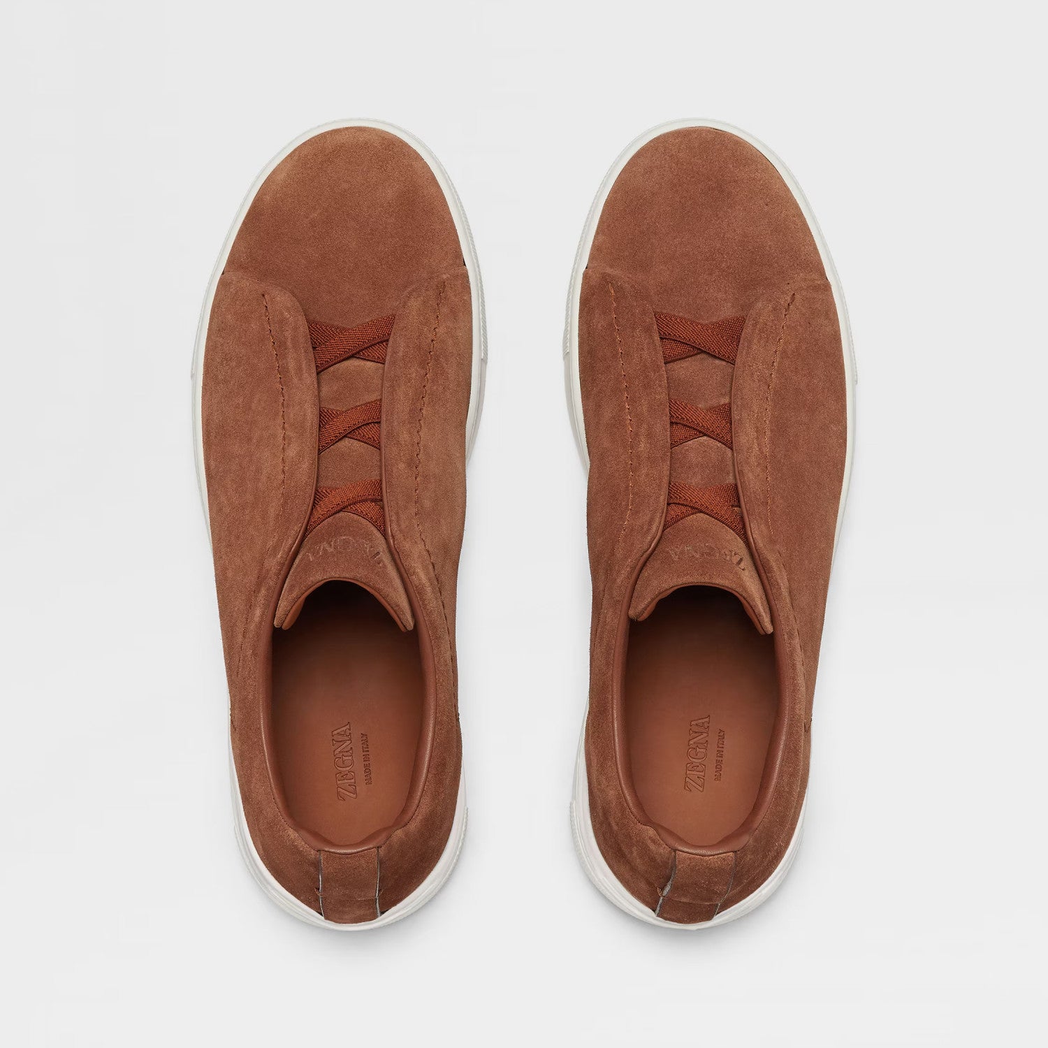 Ermenegildo Zegna Triple Stitchâ„?Men's Fall/Winter Fashion Luxury Casual Flat Low-Top Suede Loafers Shoes #79421