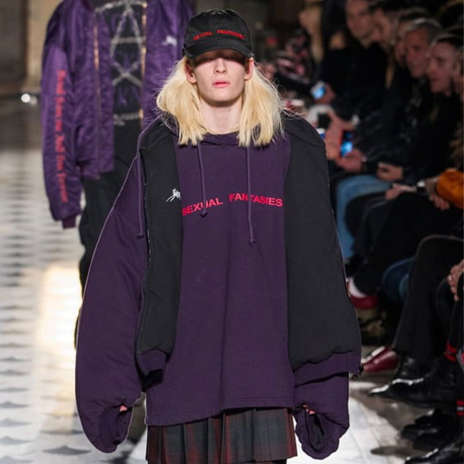 Vetements Men's Spring And Autumn Purple High Street Trend Hoodie Loose Pullover Hoodie Fashion Embroidery Letter Sweatshirt Long Sleeve Casual Top Jacket Ngvp #9978