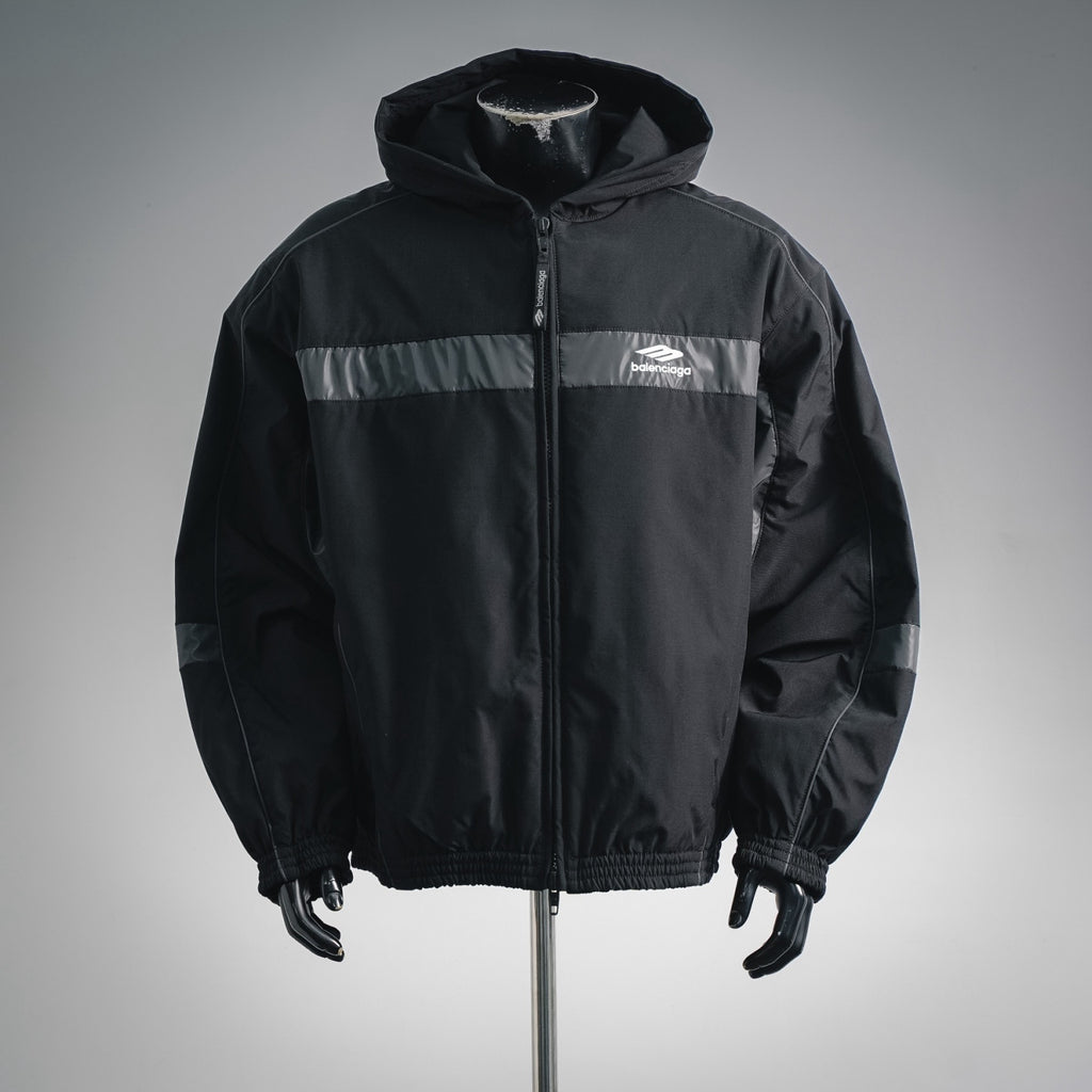 Balenciaga Men's 3b Sports Icon Ski Tracksuit Parka in Black #337220
