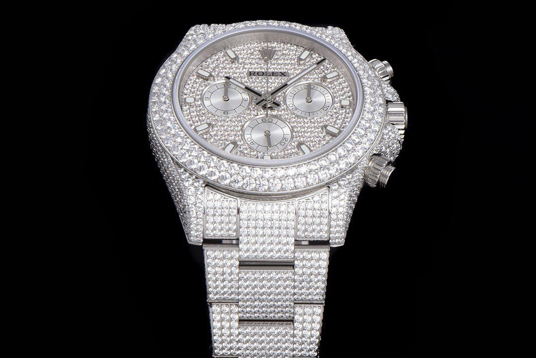 Rolex Men's 904 Steel Mechanical Watch with Stars and Diamonds #72568
