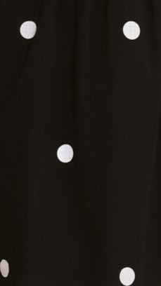 Marissa Mini Dress - Black Polka