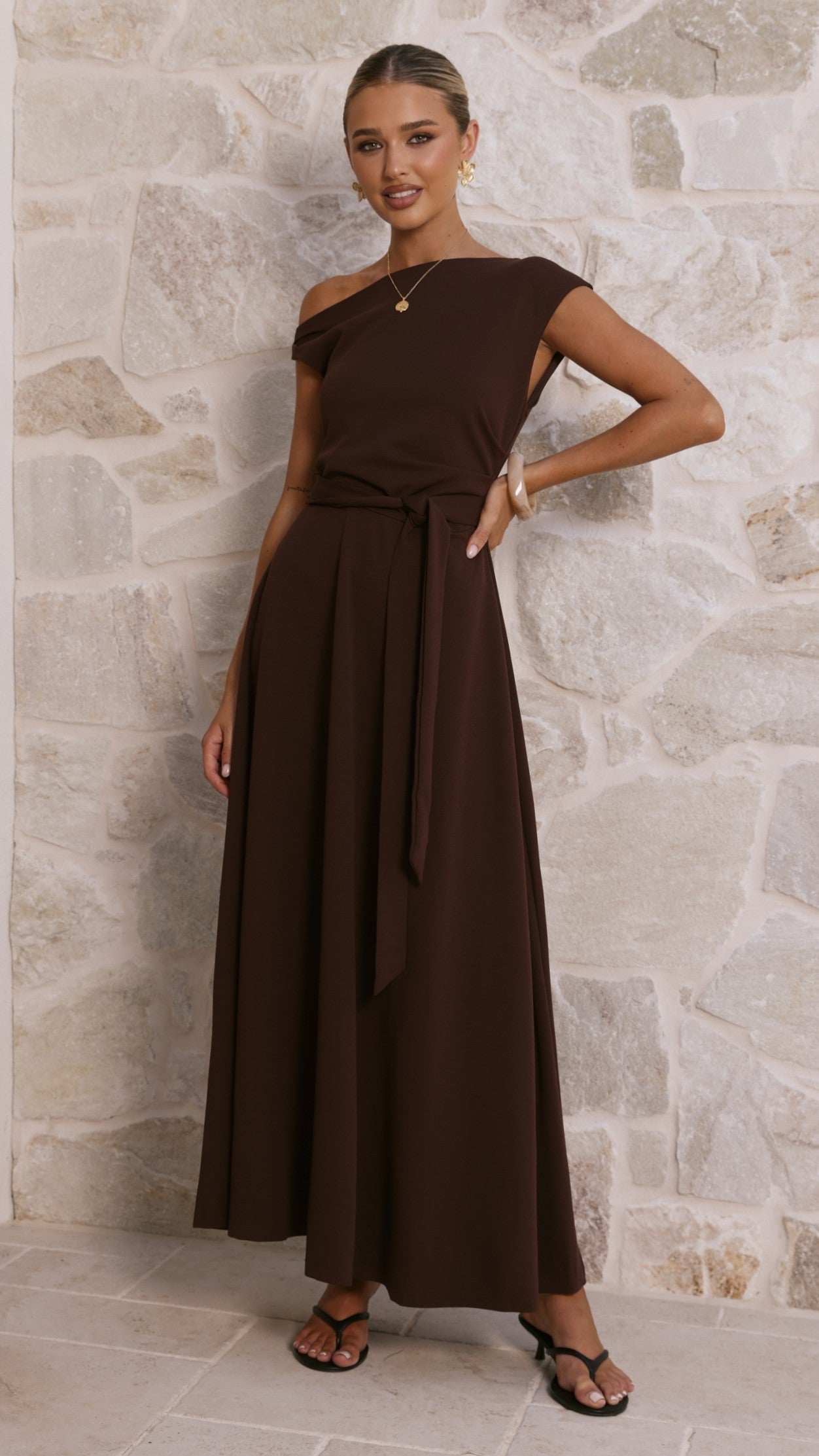 Gemma Maxi Dress - Chocolate