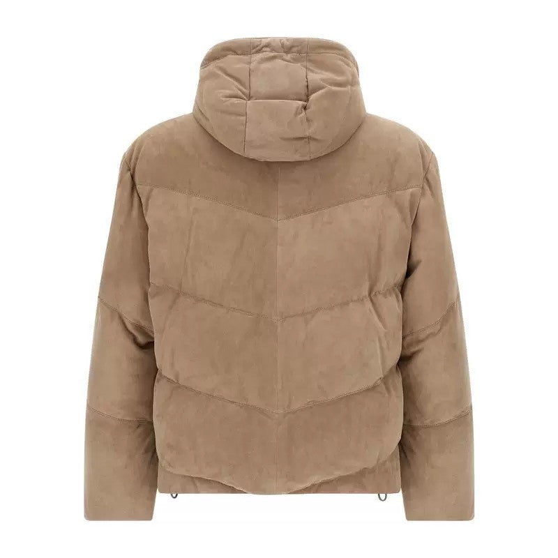 Brunello Cucinelli Quilted suede down jacket #333856