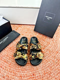 Saint Laurent Ysl Logo Beach Slippers #379498