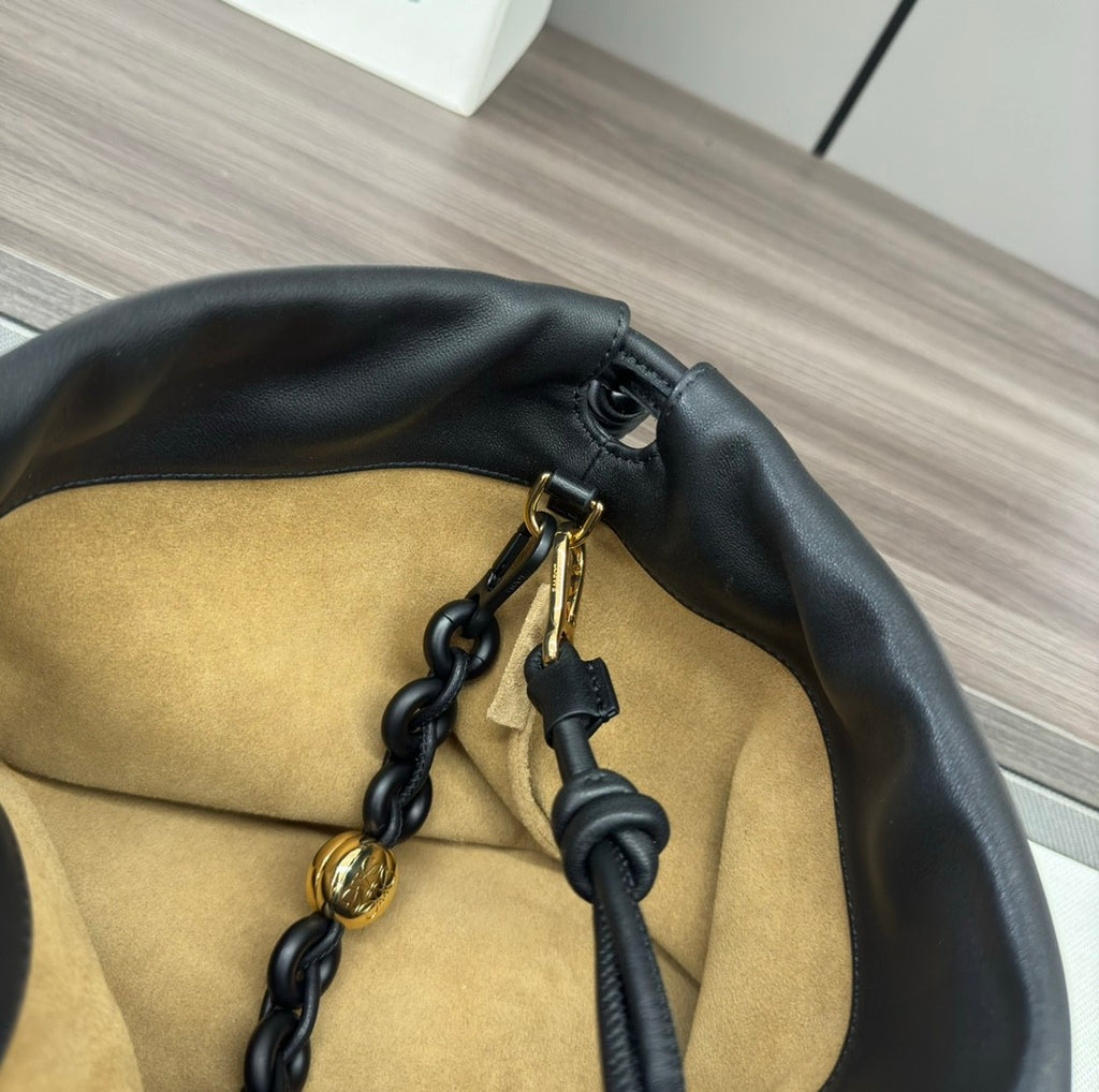 Loewe Flamenco Purse Women's Fashion Classic Solid Color Soft Napa Lambskin Leather Pleated Design Brand Logo Magnetic Buckle Closure Crossbody Bag Shoulder Bag Handbag Bags A411FPDX01-6579 #78346