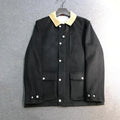 Brunello Cucinelli Men's Fall/Winter Fashion Show Reversible Collar Zipper Hunting Style Vintage Business Casual Wool Twill Coat Jacket #79494