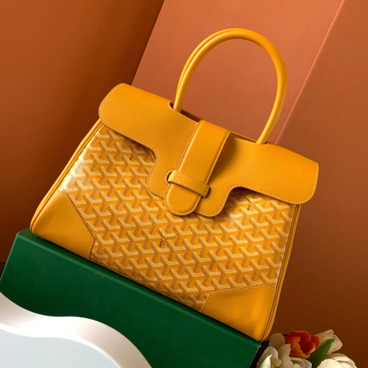 GOYARD Men's And Women's Fashion Classic Color Blocked Print Leather Tote Handbag Bag Bags SAIGOCMMLTY-01CL03P #78819