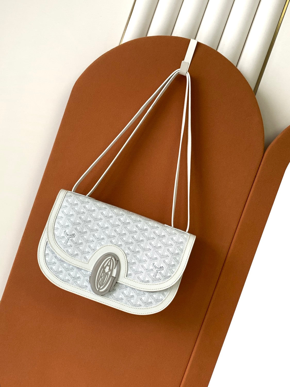 GOYARD Men's and Women's Old Flower Full Print Adjustable Shoulder Strap Canvas Patchwork Leather Flap Messenger Bag Shoulder Crossbody Bags #75318