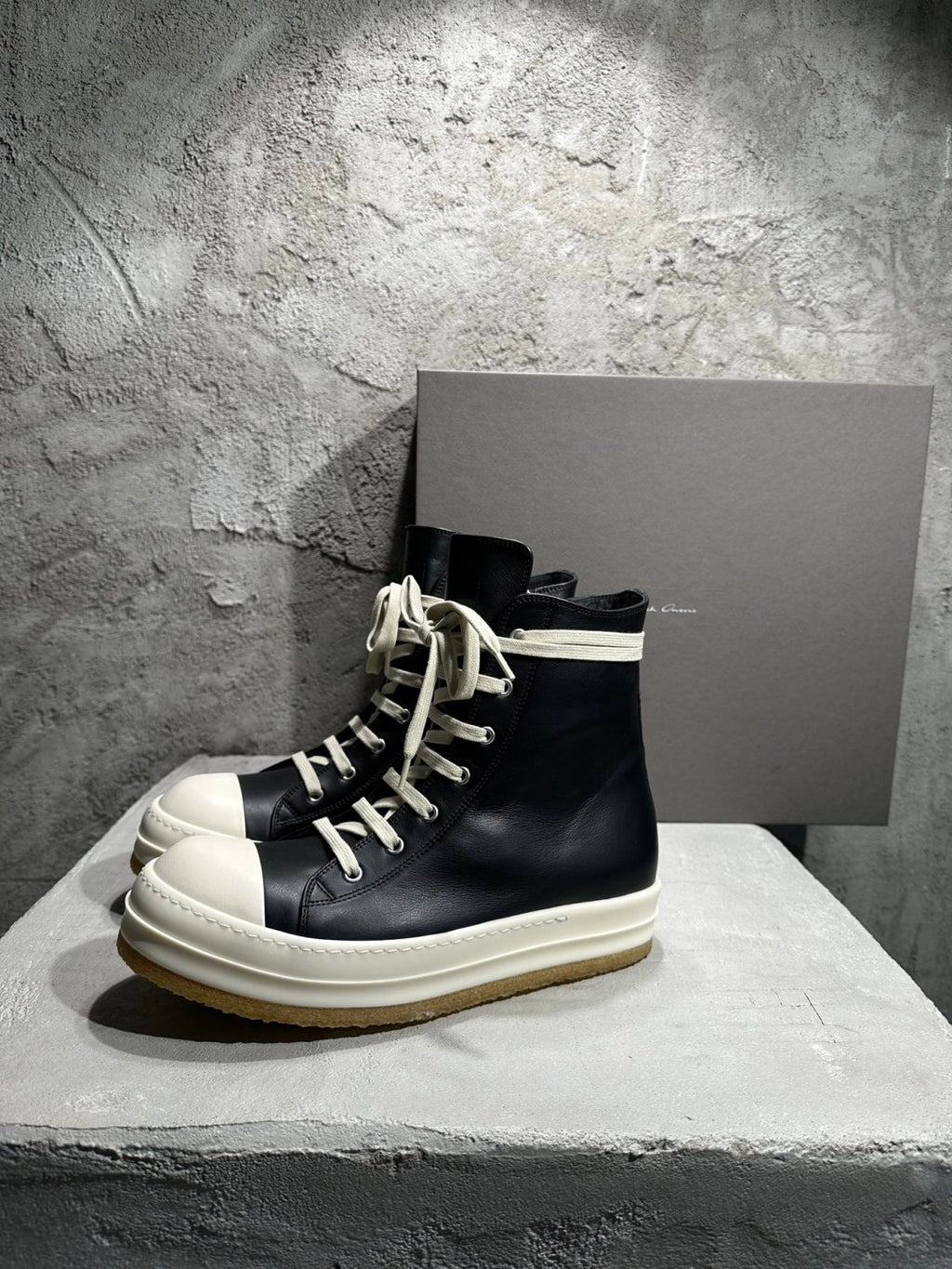 Rick Owens Men's Creep Fashion Casual Shoes Sports Shoes Four Seasons Trend Leather Thick Sole High-top Short Boots Ngvp #2192