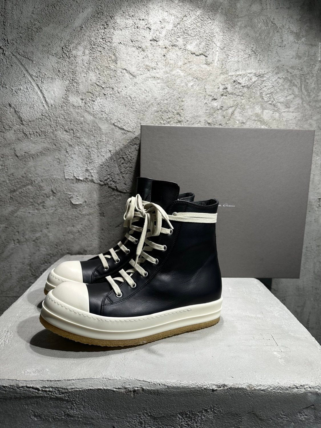 Rick Owens Men's Creep Fashion Casual Shoes Sports Shoes Four Seasons Trend Leather Thick Sole High-top Short Boots Ngvp #2192