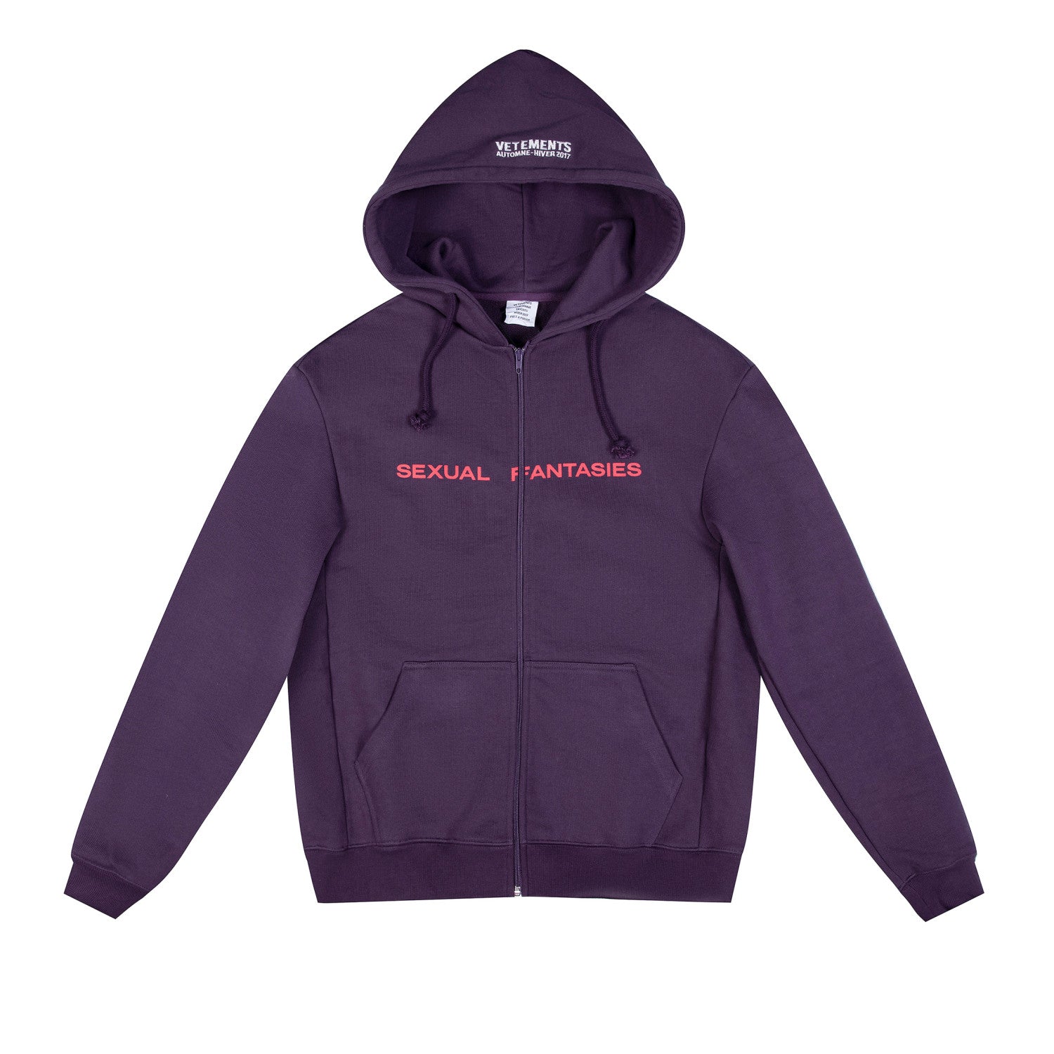 Vetements Men's Spring And Autumn Purple High Street Trend Hoodie Loose Pullover Hoodie Fashion Embroidery Letter Sweatshirt Long Sleeve Casual Top Jacket Ngvp #9978