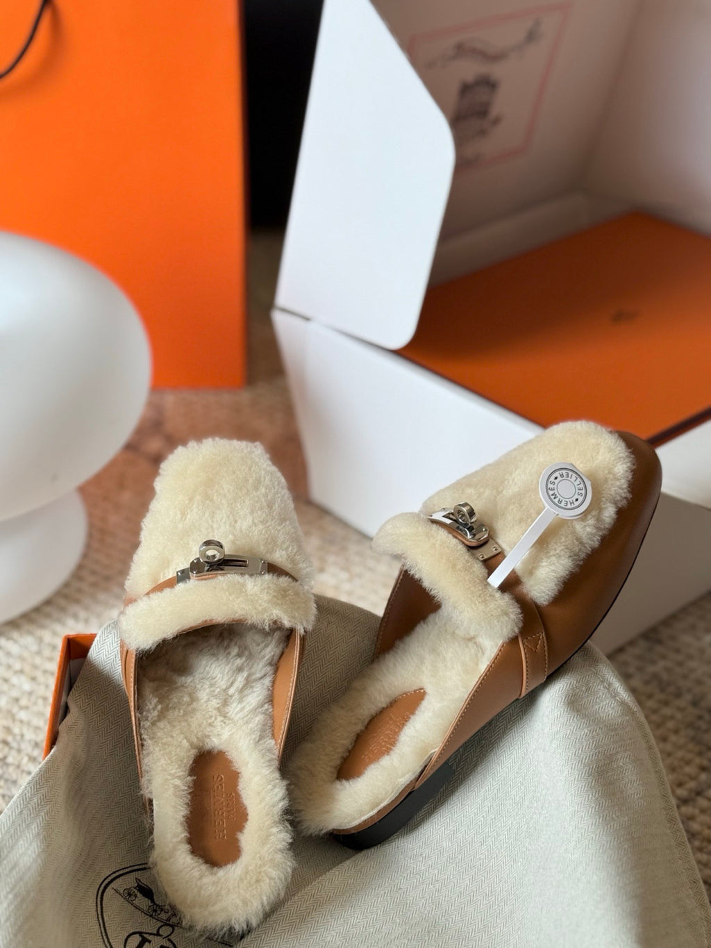 Hermes Oz mule Beige #334029