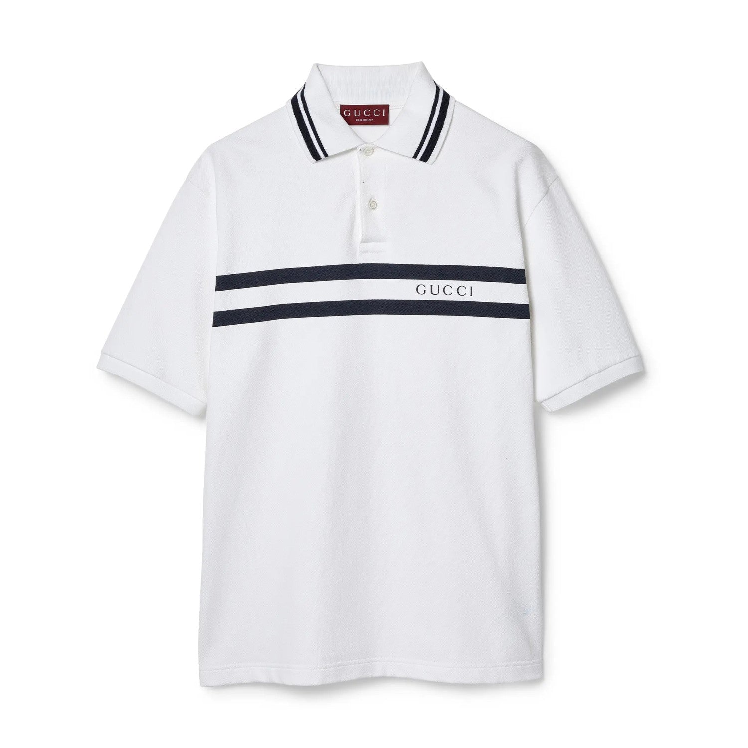 Gucci Men's Summer Letter Stripe Casual Short Sleeve Polo Shirt T-shirt #99599