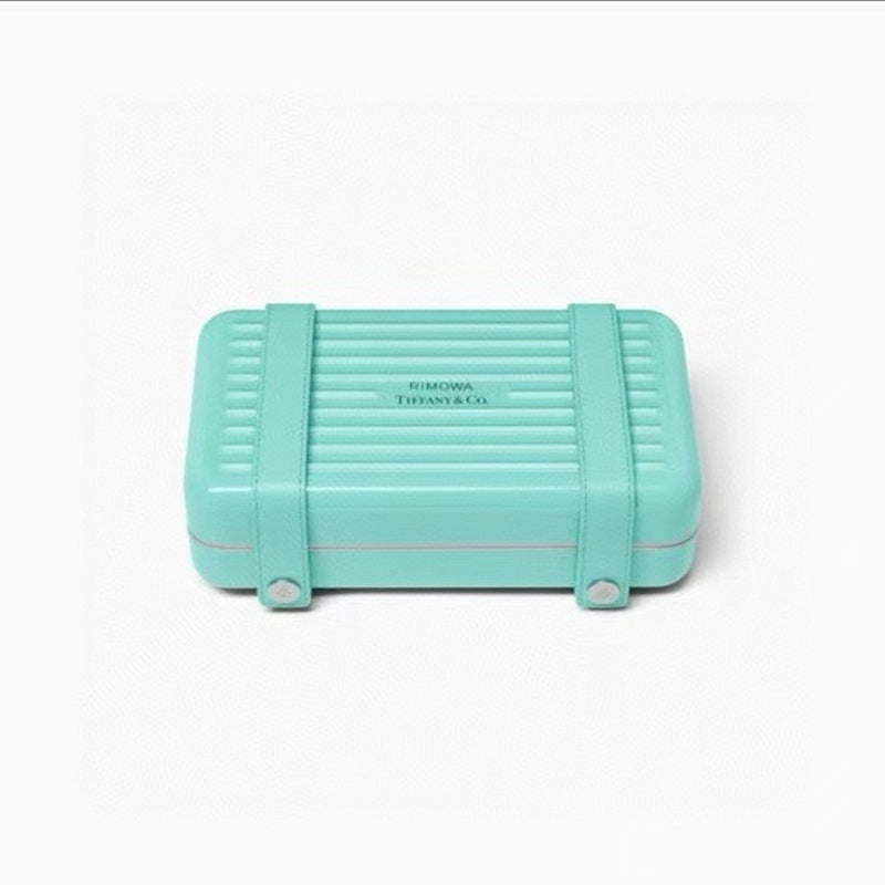 Rimowa x Tiffany & Co. Men's Women's Alphabet Logo Polycarbonate Organizer Tiffany Blue Jewelry Storage Boxes #71936