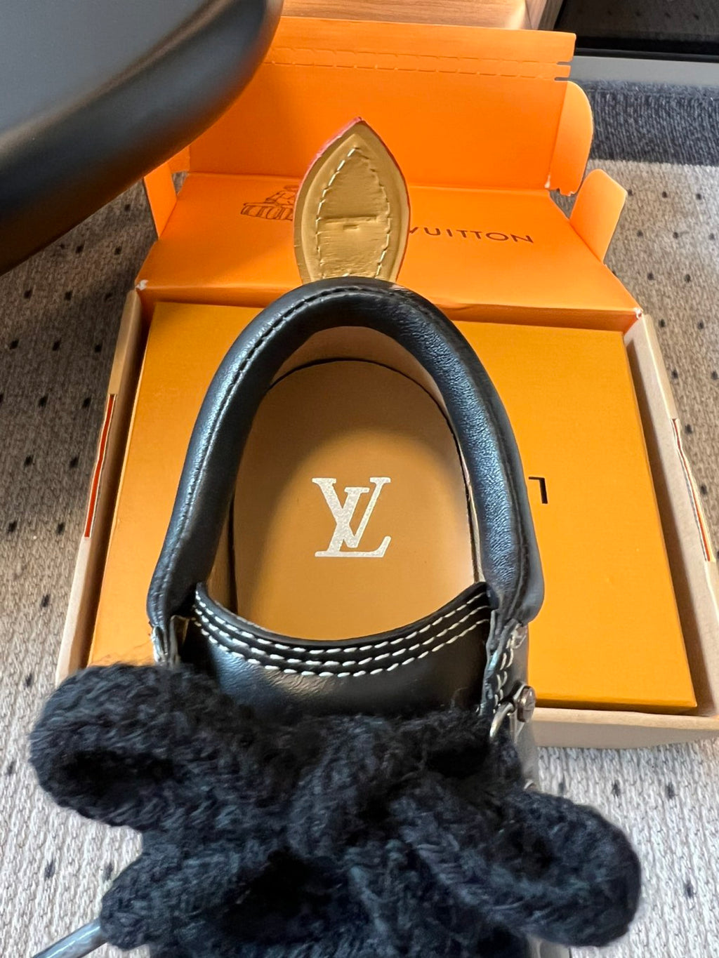 Louis Vuitton LV REMIX  Men's And Women's Spring/summer Fashion Casual Round Toe Lace Up Classic Printed Leather Casual Shoes Hiking Derby Shoes #78382