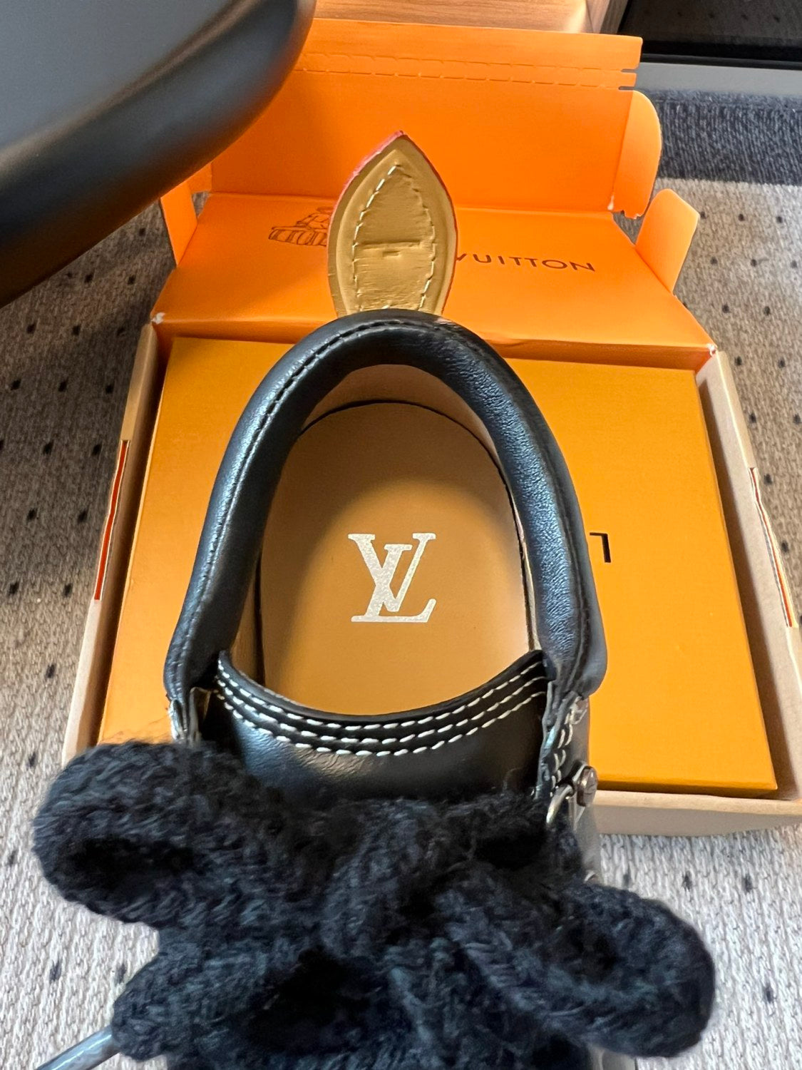 Louis Vuitton LV REMIX  Men's And Women's Spring/summer Fashion Casual Round Toe Lace Up Classic Printed Leather Casual Shoes Hiking Derby Shoes #78382