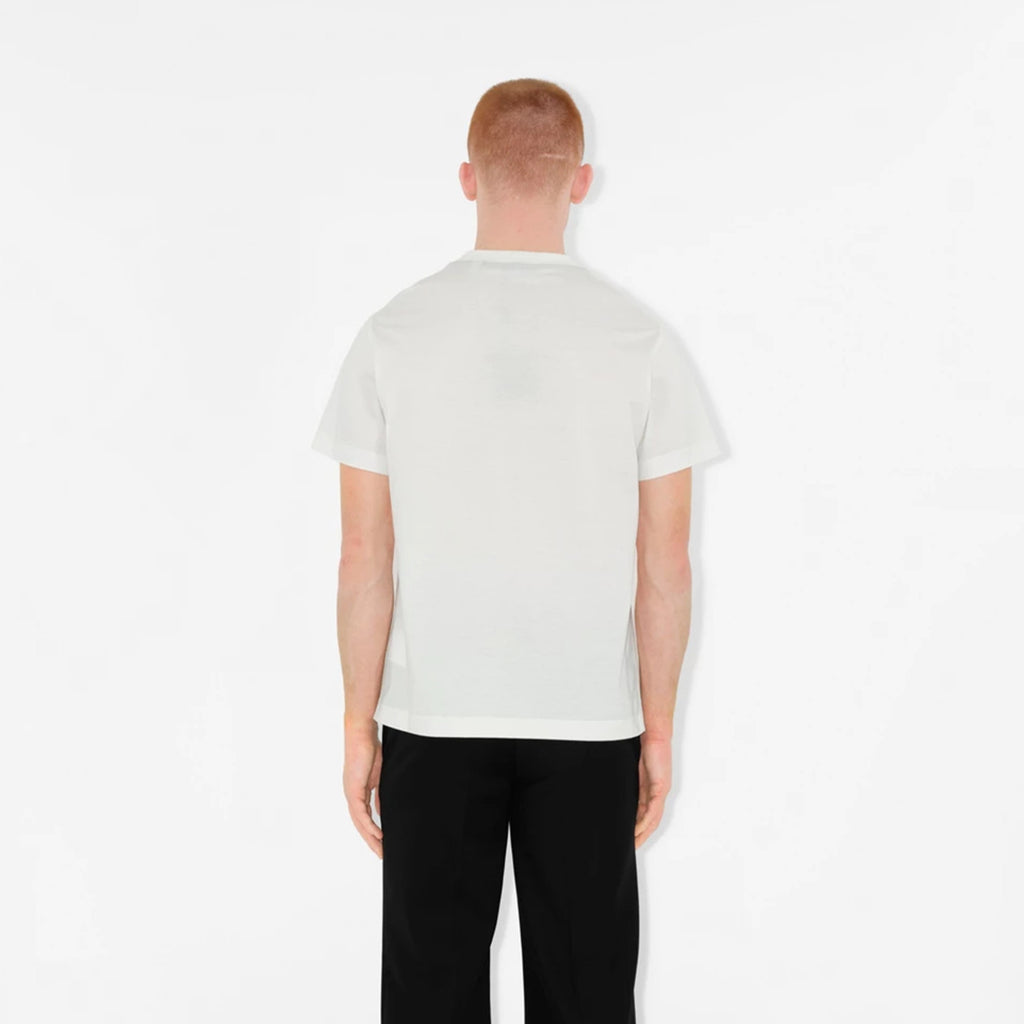 Burberry Men's Spring And Summer Embroidery Logo Solid Colour Cotton T-shirt Fashion Casual Trend Versatile Tee Round Neck Short-sleeved Shirt #71797
