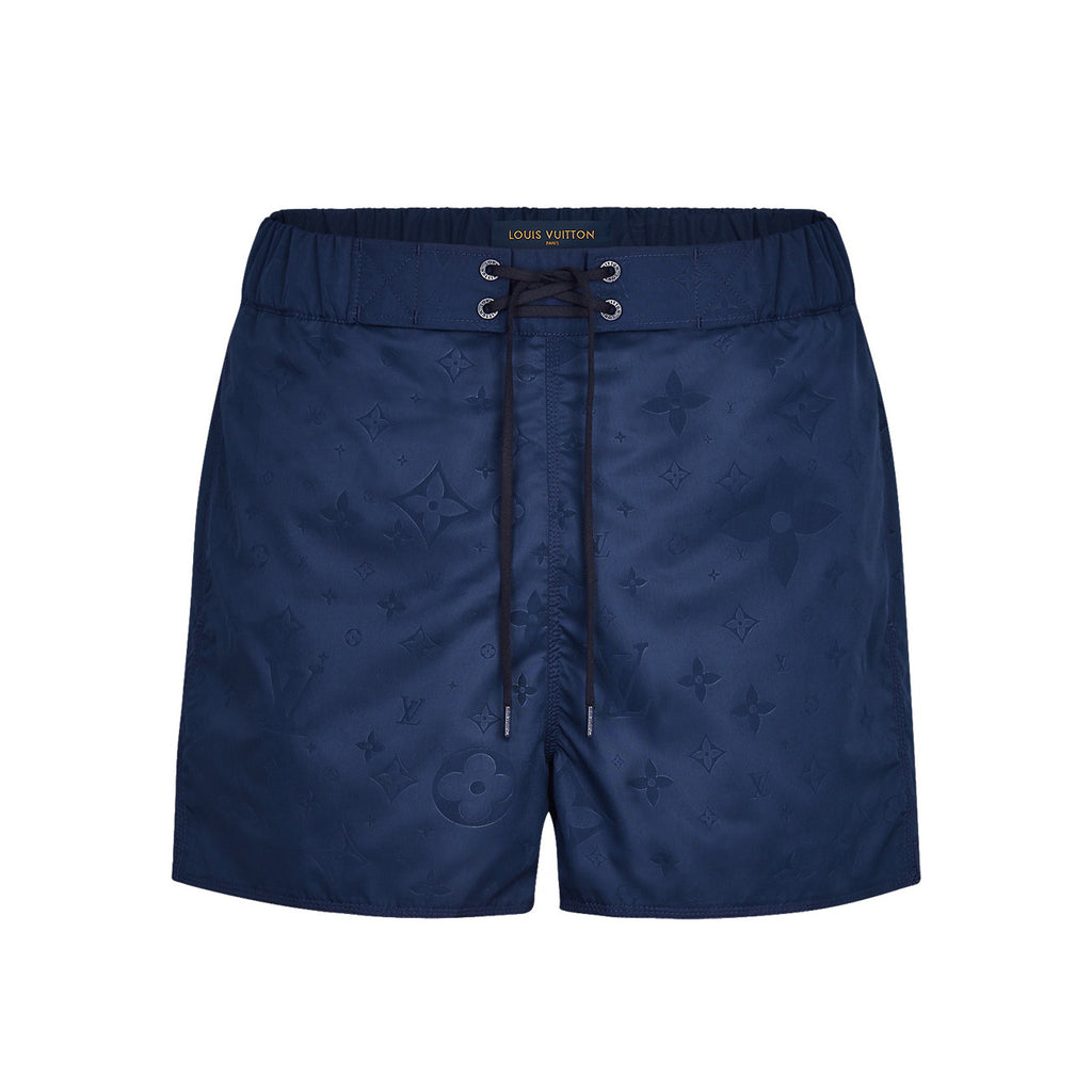 Louis Vuitton Men's Summer Solid Colour Logo Print Lace Up Beach Casual Shorts Pants #99473