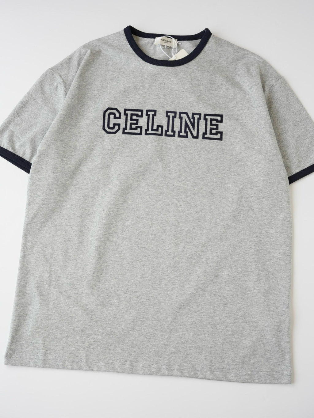 Celine Men's Logo Printed Summer Cotton Jersey Solid Color Round Neck Short Sleeve T-Shirt #76964