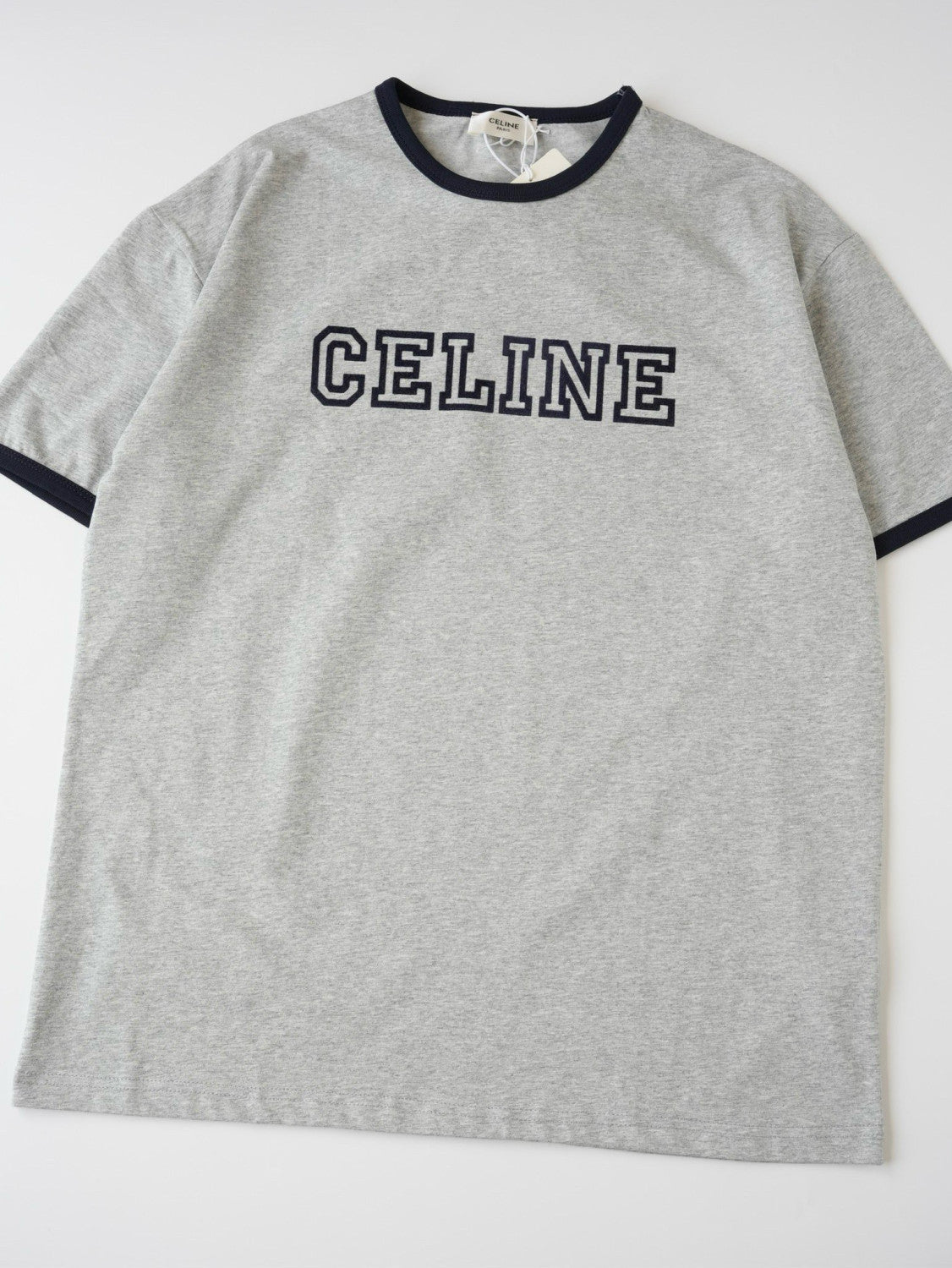 Celine Men's Logo Printed Summer Cotton Jersey Solid Color Round Neck Short Sleeve T-Shirt #76964