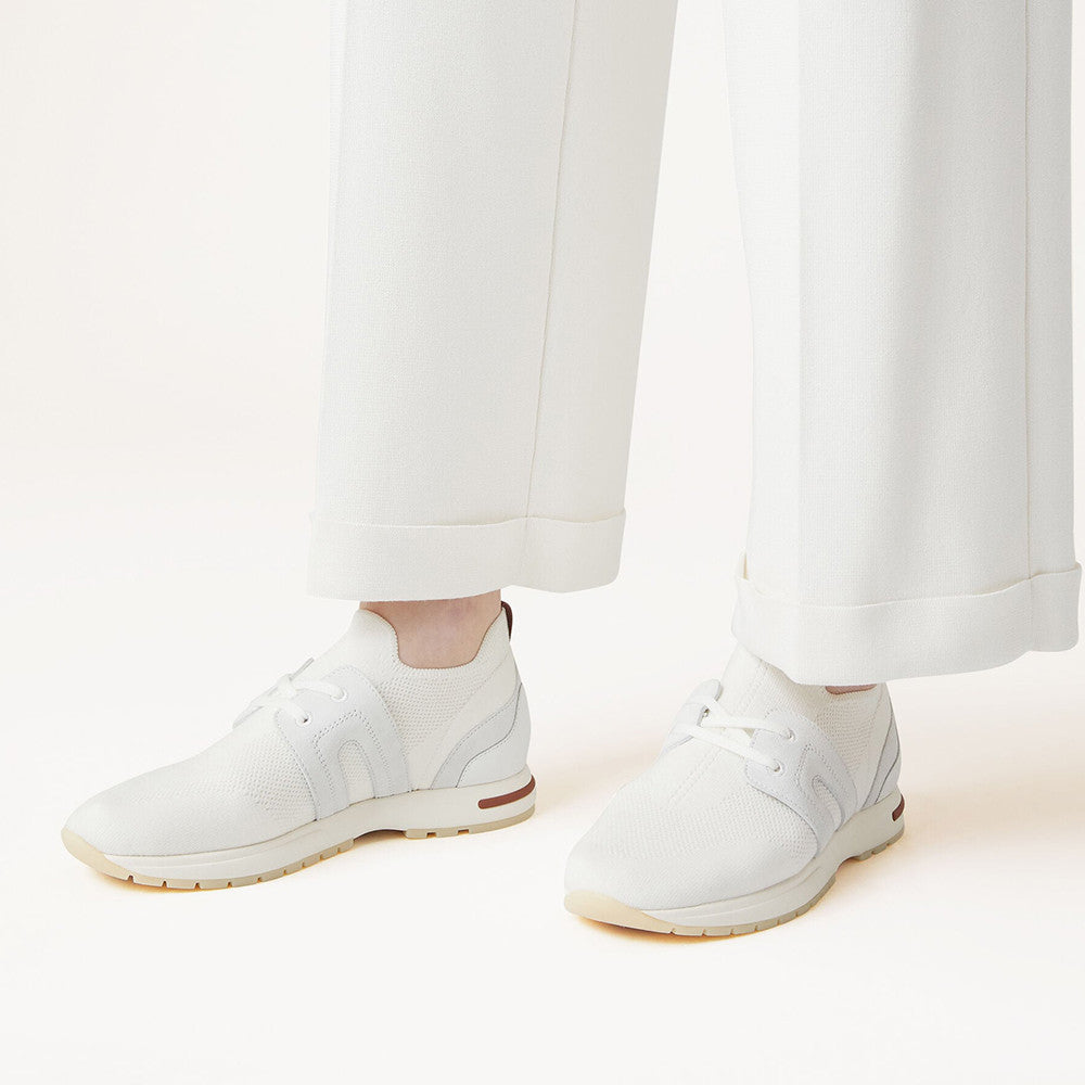 Loro Piana Lady Flexy Walk Sneaker Wish Wool Ancient Sandstone Low Top #383060