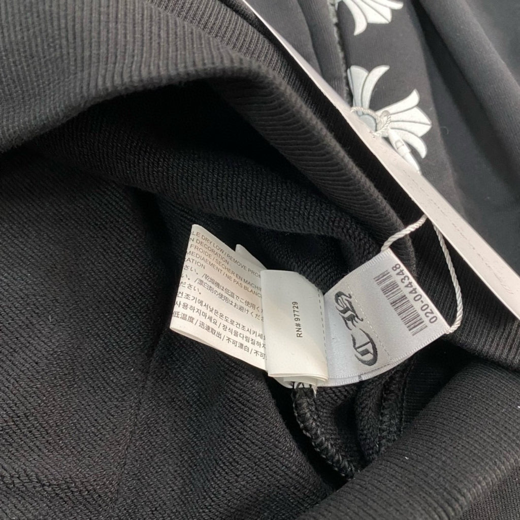 Chrome Hearts Men's Spring and Autumn Black Logo Printed Long Sleeve Hooded Sweatshirt Pullover #72484